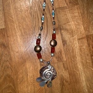 Vintage Beaded Statement Necklace